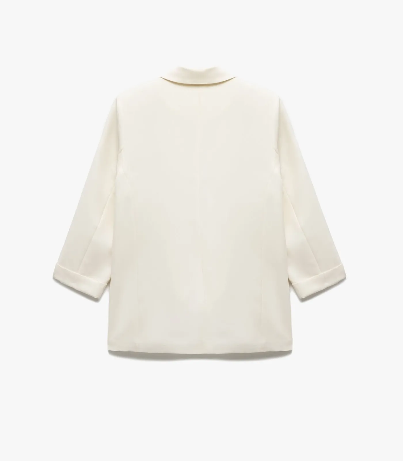 New Ecru Blazer Lange Mouwen Kruisdetail Zakdetail DAMES Jassen