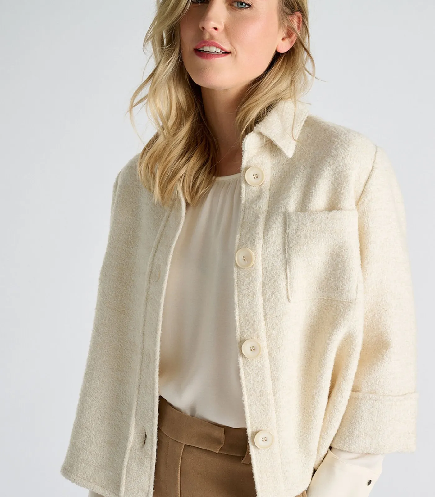 DAMES Marie Méro Ecru bloesjasje