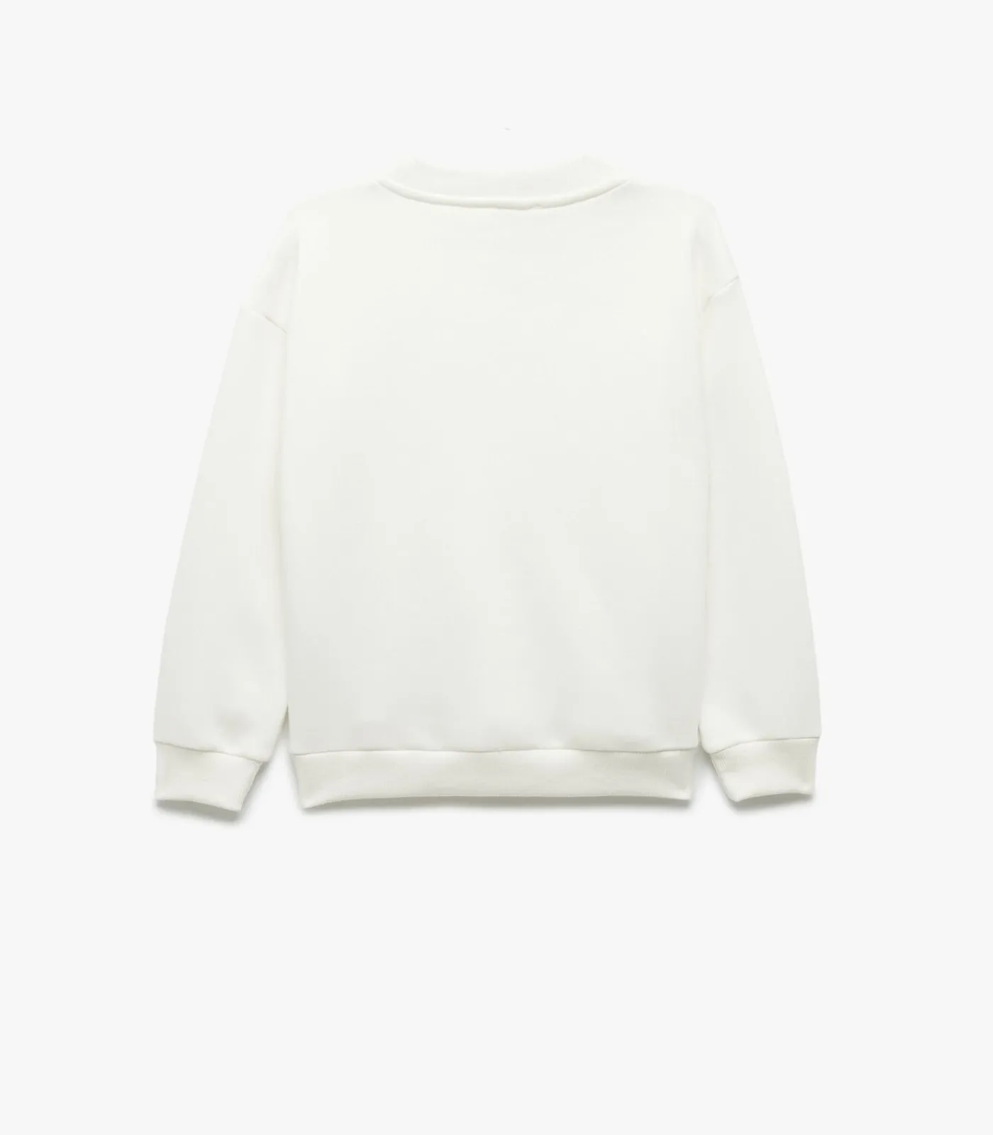 Kinderen Koton Ecru Jongens Sweatshirt Ronde Hals Bedrukt