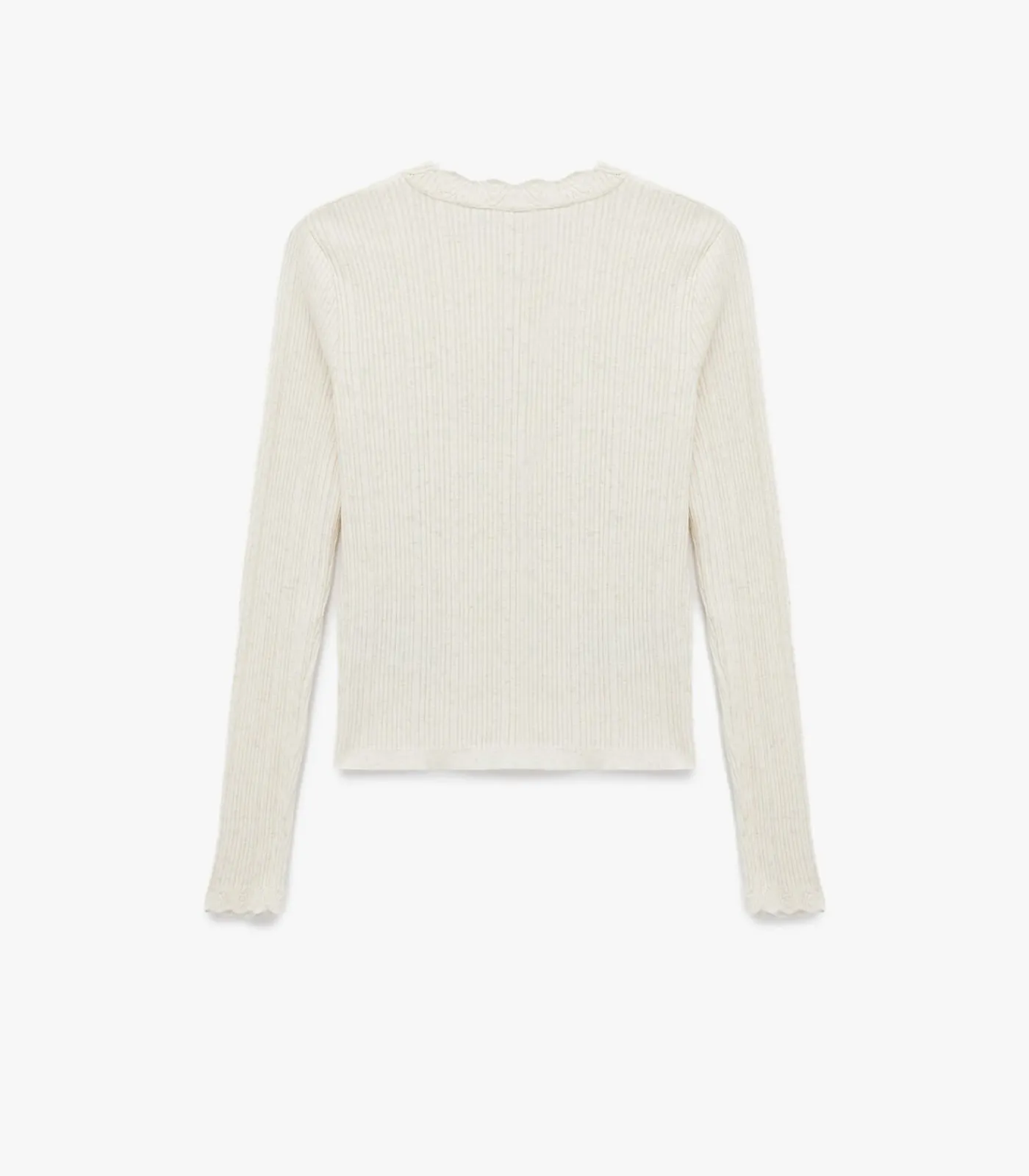 DAMES Koton Ecru Lange Mouwen Trui Met Knoopsluiting