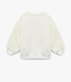 Sale Ecru Meisjes Baby Sweatshirt met Pinguïnprint Lange Mouwen Kinderen Truien & Cardigans