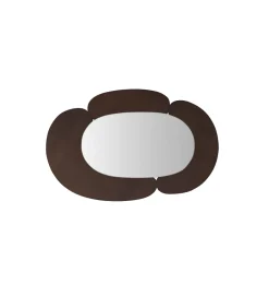 Tikamoon Eda - Ovale spiegel in donker mindihout 115 x 75 cm