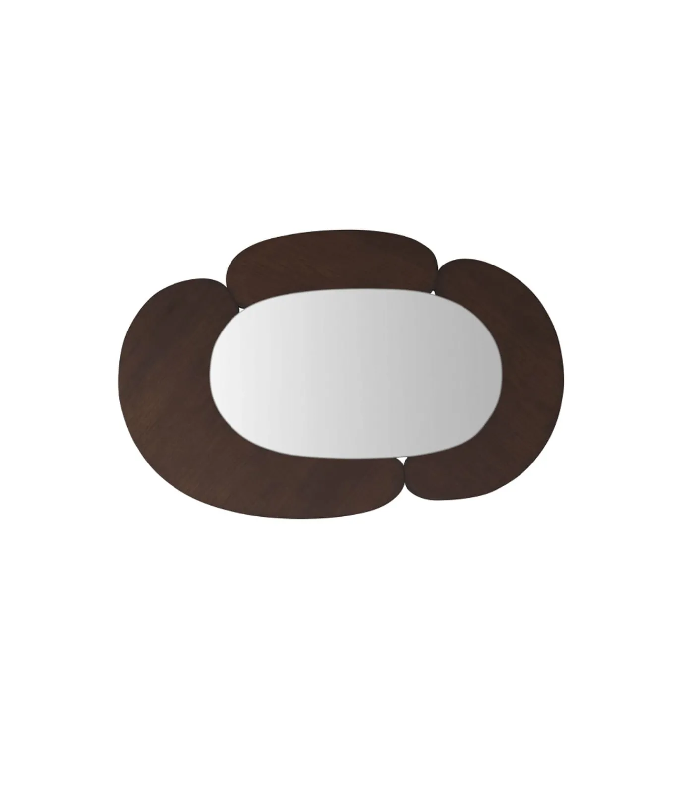 Tikamoon Eda - Ovale spiegel in donker mindihout 115 x 75 cm