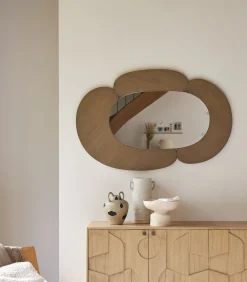 Clearance Eda - Ovale spiegel in licht mindihout 115 x 75 cm Spiegels