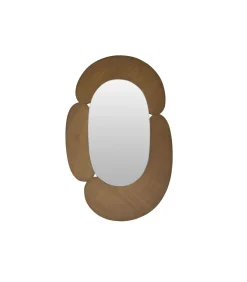 Tikamoon Eda - Ovale spiegel in licht mindihout 75 x 115 cm
