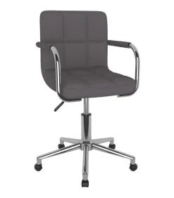 Online Eetkamerstoel draaibaar stof taupe Stoelen