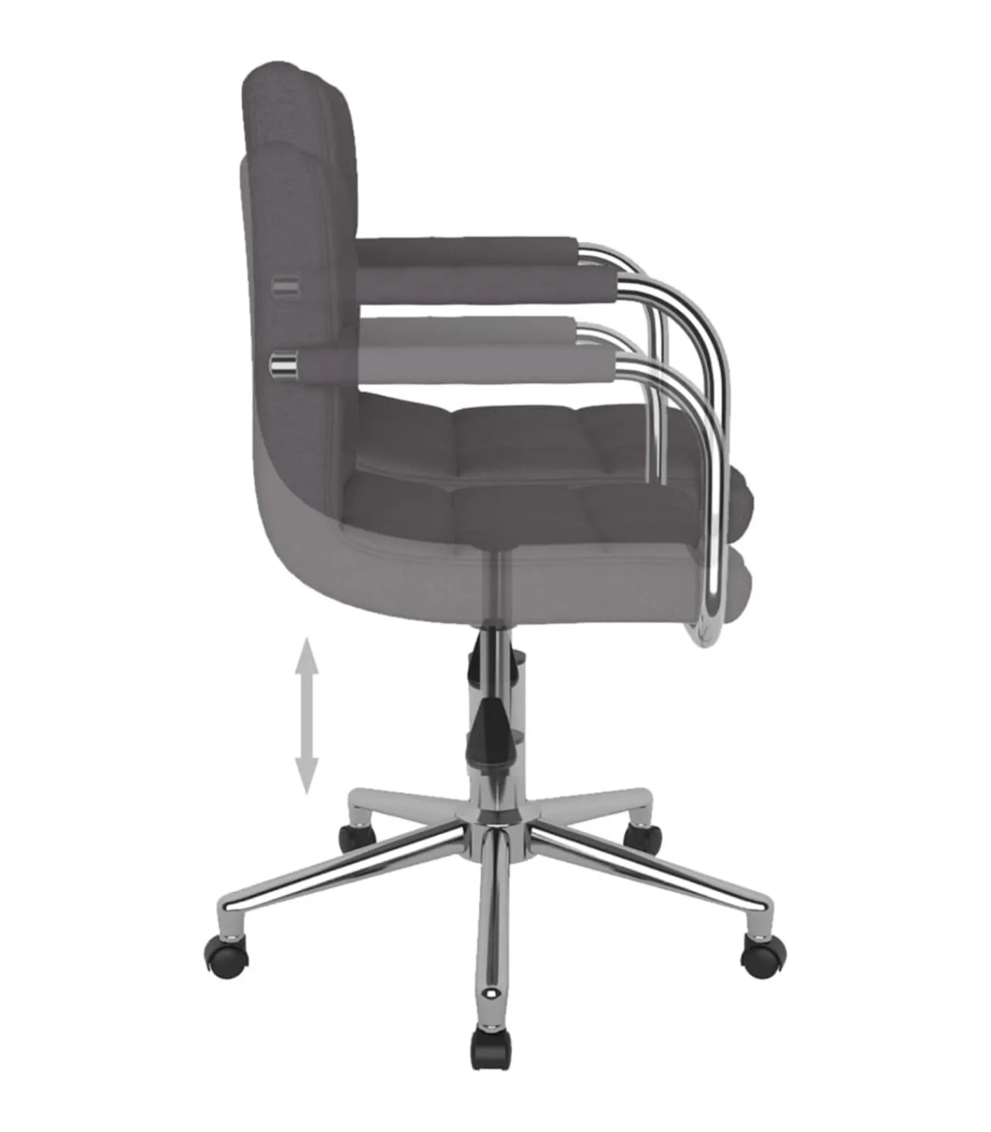 Online Eetkamerstoel draaibaar stof taupe Stoelen