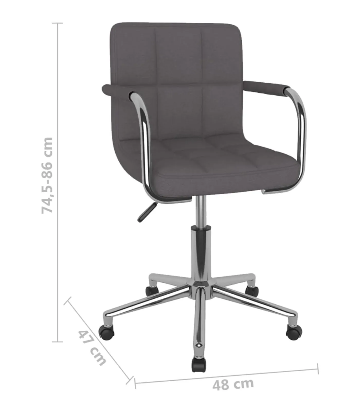 Online Eetkamerstoel draaibaar stof taupe Stoelen