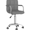 vidaXL Eetkamerstoel draaibaar stof lichtgrijs