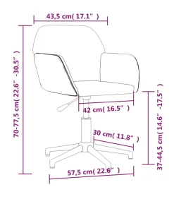 vidaXL Eetkamerstoelen 2 st draaibaar stof blauw