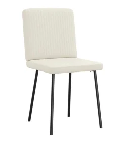 vidaXL Eetkamerstoelen 4 st fluweel crèmekleurig