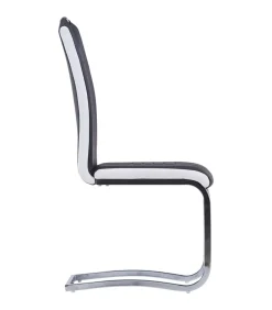 vidaXL Eetkamerstoelen 6 st kunstleer zwart