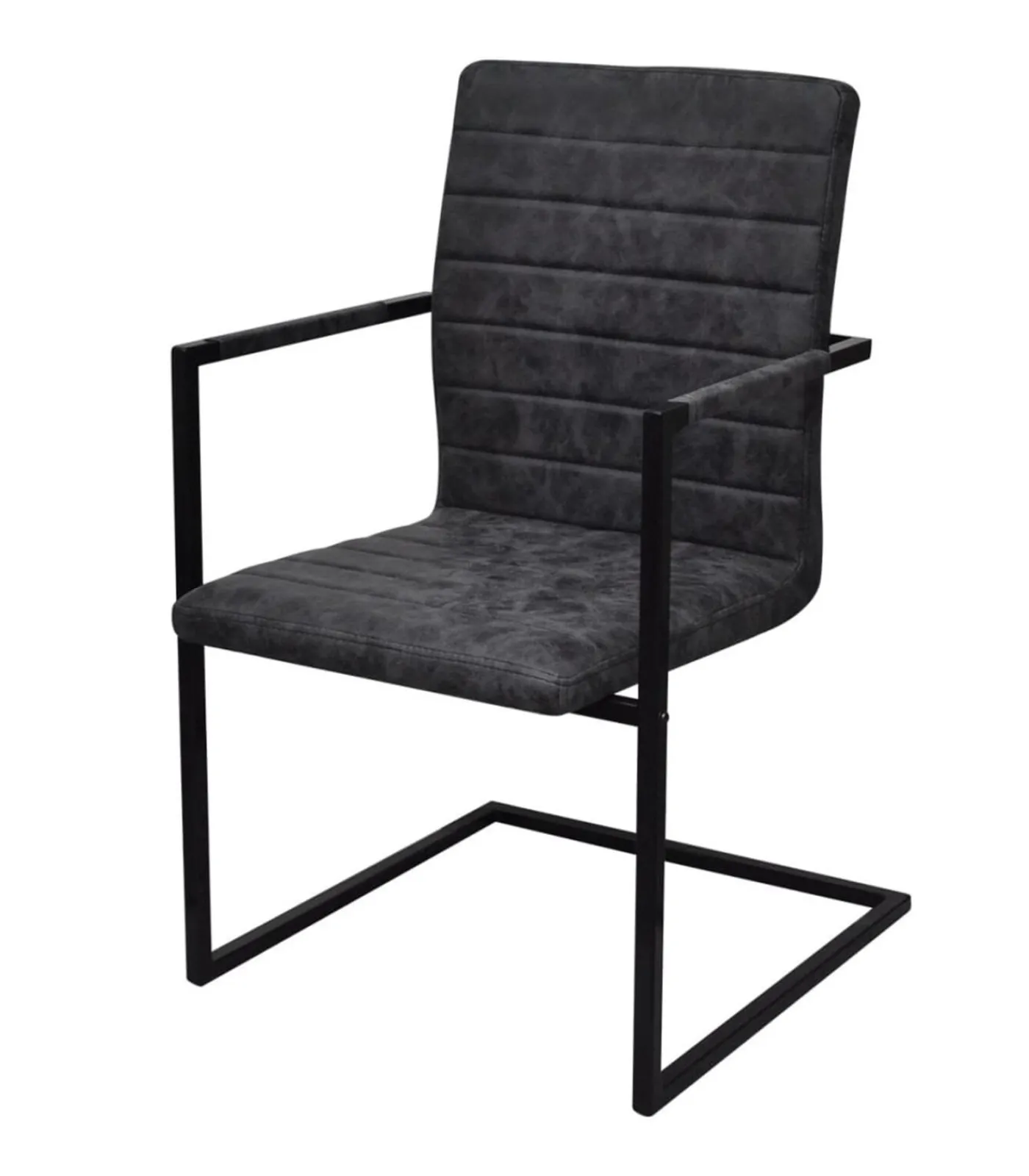 Outlet Eetkamerstoelen 4 st kunstleer zwart Stoelen