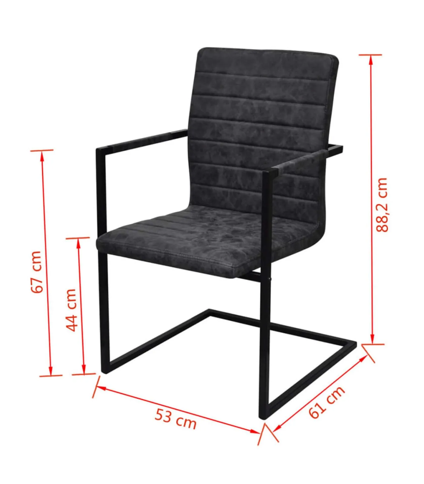 Outlet Eetkamerstoelen 4 st kunstleer zwart Stoelen