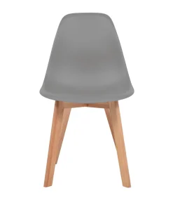 vidaXL Eetkamerstoelen 2 st kunststof grijs