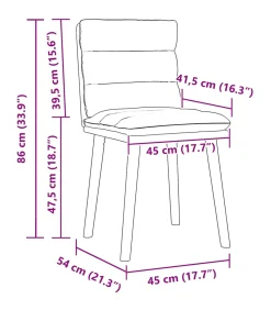 vidaXL Eetkamerstoelen 2 st stof wijnrood