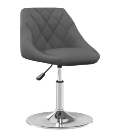 vidaXL Eetkamerstoelen draaibaar 6 st fluweel donkergrijs