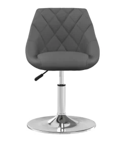 vidaXL Eetkamerstoelen draaibaar 6 st fluweel donkergrijs