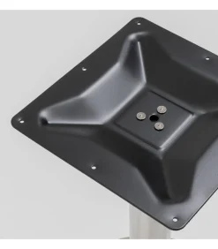 Oviala Eettafel 60 x 60 cm zilveren poot en terrazzo/gouden coating