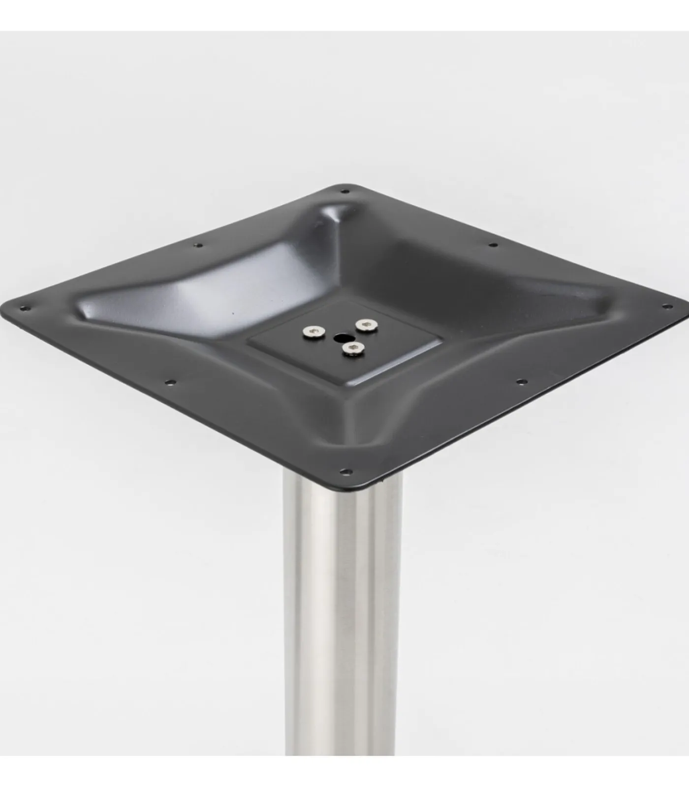 Oviala Eettafel 60 x 60 cm zilveren poot en terrazzo/gouden coating