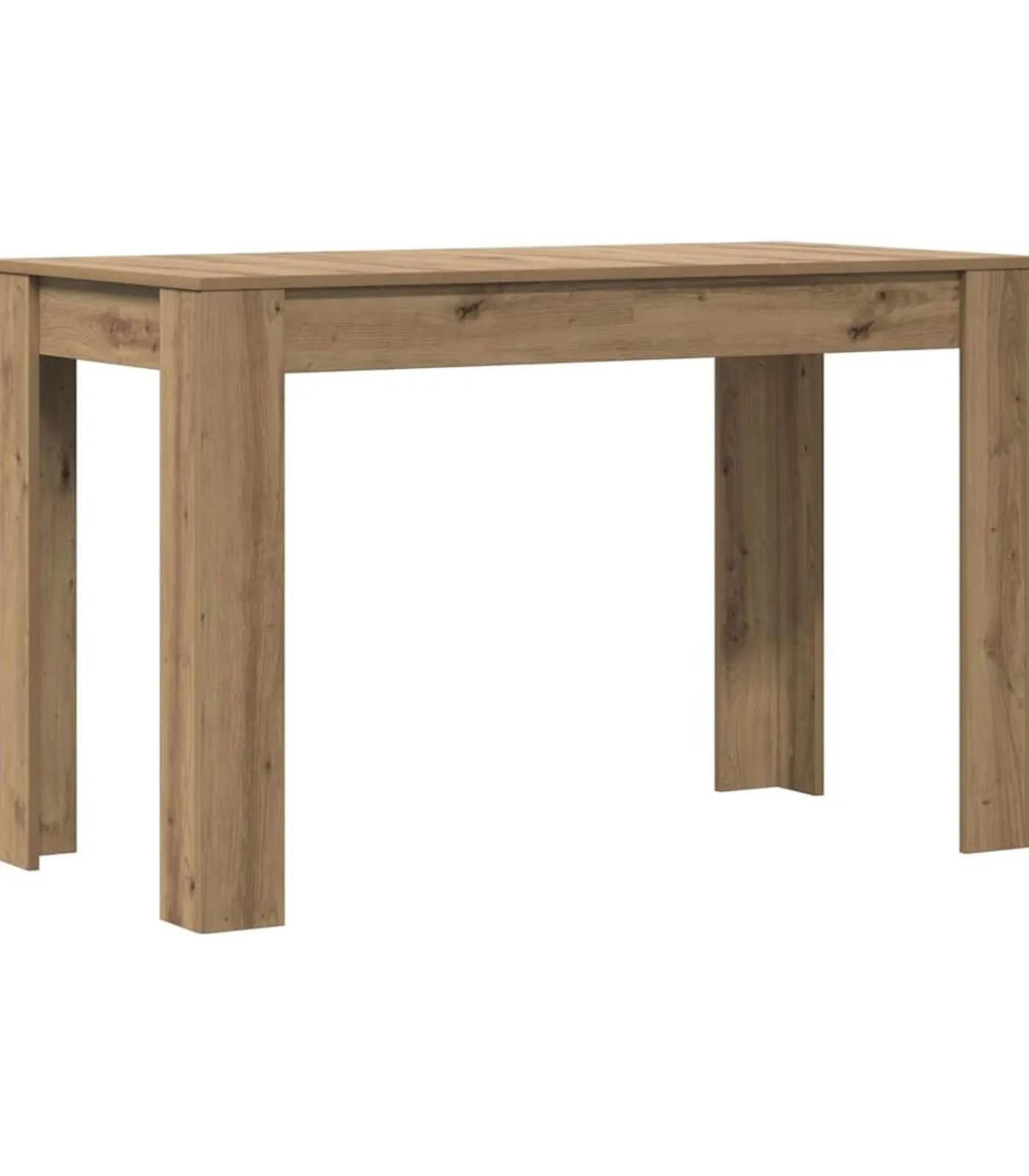 Hot Eettafel 120x60x76 cm bewerkt hout artisanaal eikenkleur Tafels