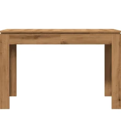 Hot Eettafel 120x60x76 cm bewerkt hout artisanaal eikenkleur Tafels
