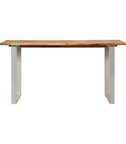 vidaXL Eettafel 154x80x76 cm massief acaciahout