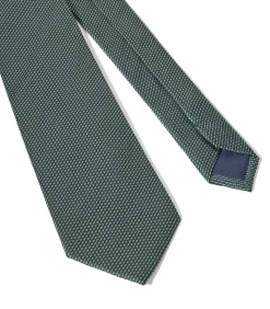 Heren Polo Club Effen groene stropdas van zijde met -logo