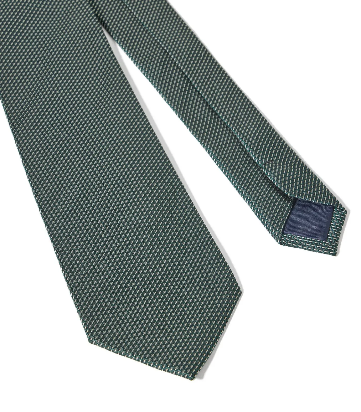 Heren Polo Club Effen groene stropdas van zijde met -logo