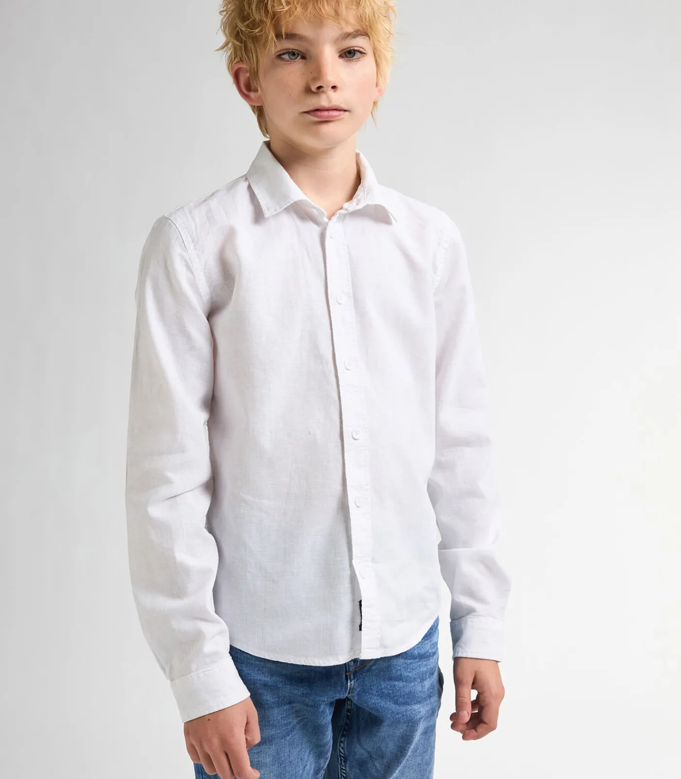 Kinderen Petrol Industries Effen Overhemd Seascape