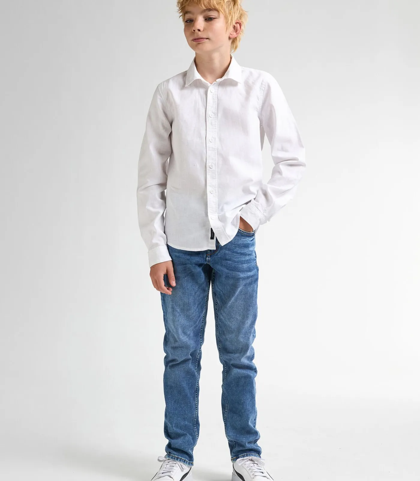 Kinderen Petrol Industries Effen Overhemd Seascape