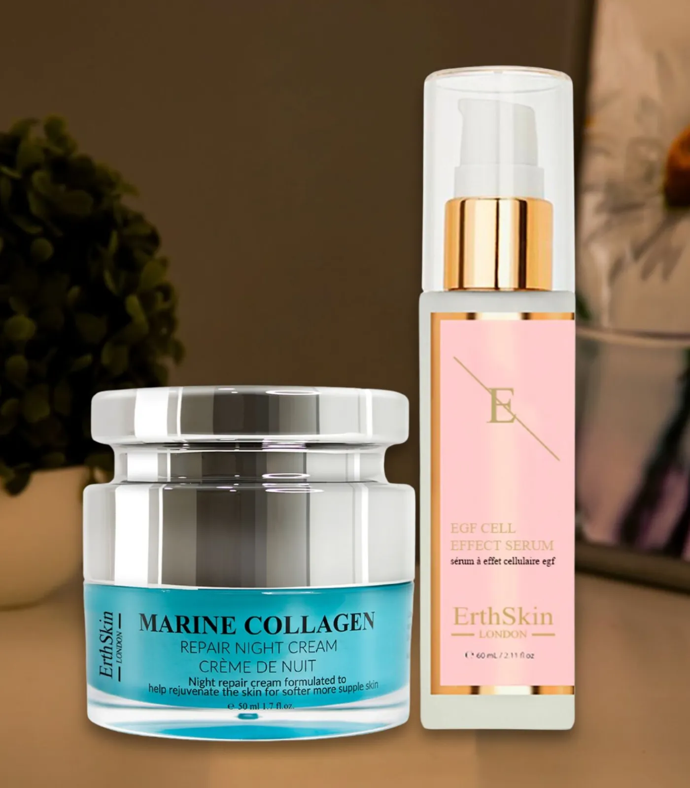 Online EGF CEL EFFECT SERUM +Marine Collageen Nachtcrème Gezicht Sets