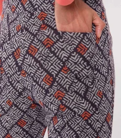 Hot Elastische broek met print SACHIN DAMES Broeken & Shorts