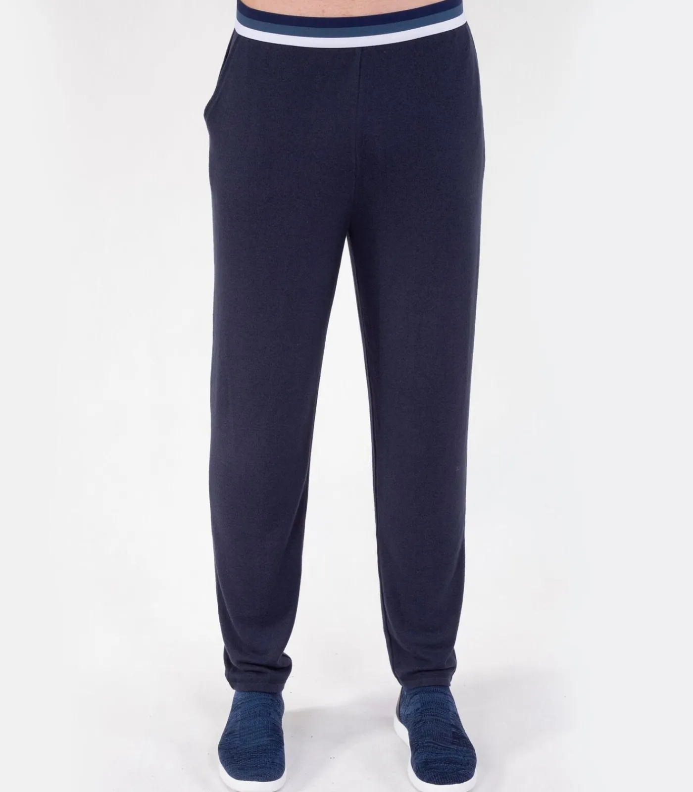 Heren ISOTONER Elastische herenbroek marine