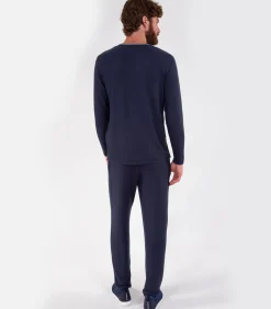 Heren ISOTONER Elastische herenbroek marine