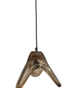 WOOOD Elle Hanglamp Groot - Glas - Groen - 17x25x22