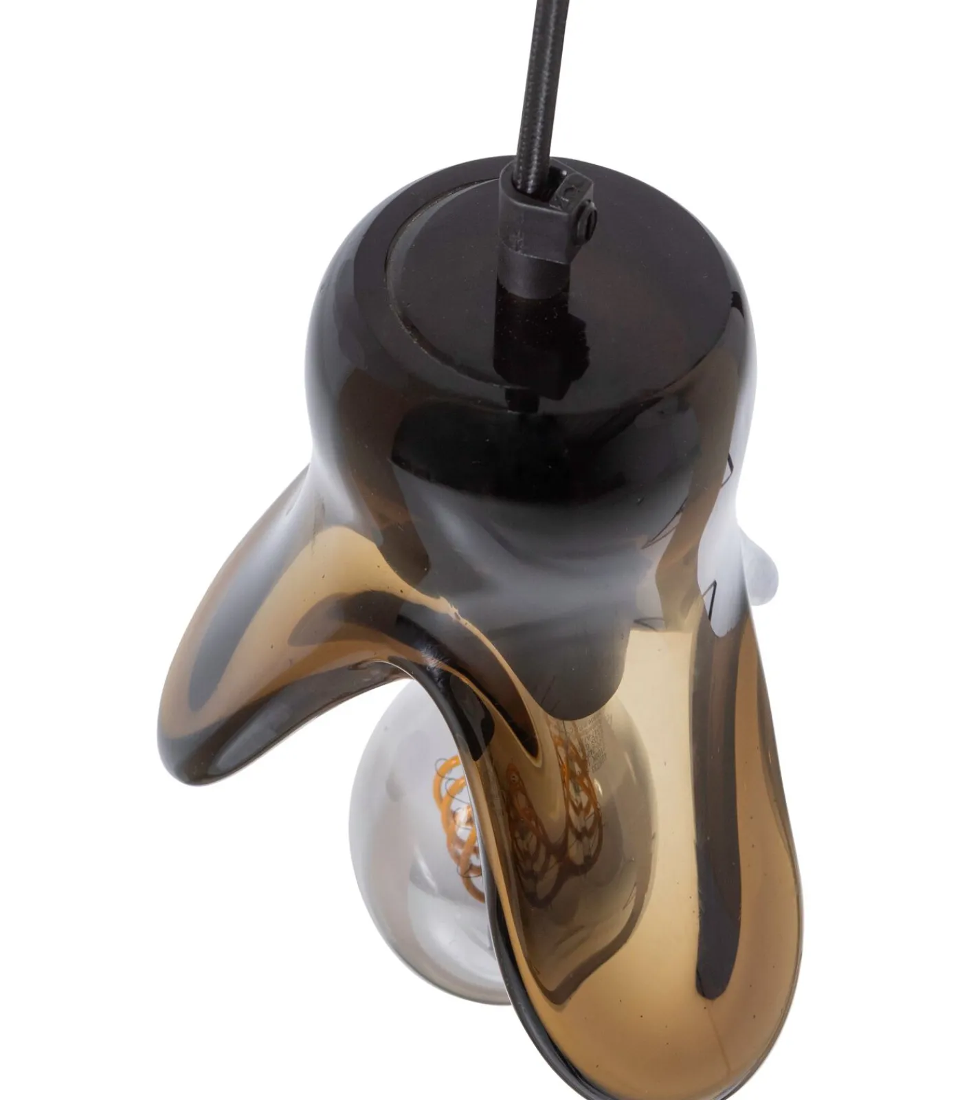 Discount Elle Hanglamp Klein - Glas - Bruin - 12x14x13 Hanglampen