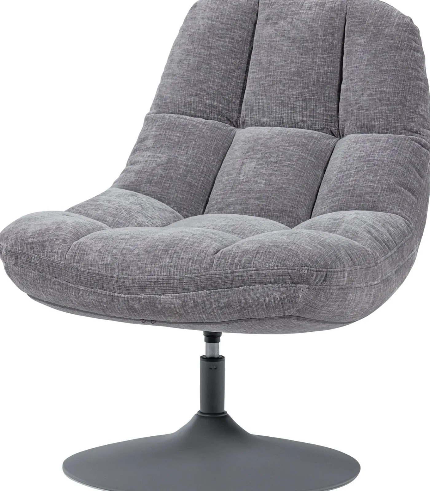 Best Elvi Draaifauteuil - Chenille Structuur - Lichtgrijs - 81x73x84 Zetels