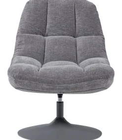 Best Elvi Draaifauteuil - Chenille Structuur - Lichtgrijs - 81x73x84 Zetels