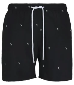 Heren Urban Classics EMBROIDERED - Zwembroek - Zwart