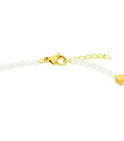 Clearance Enkelband voor dames, roestvrij staal, glaskraal | hartje DAMES Armbanden