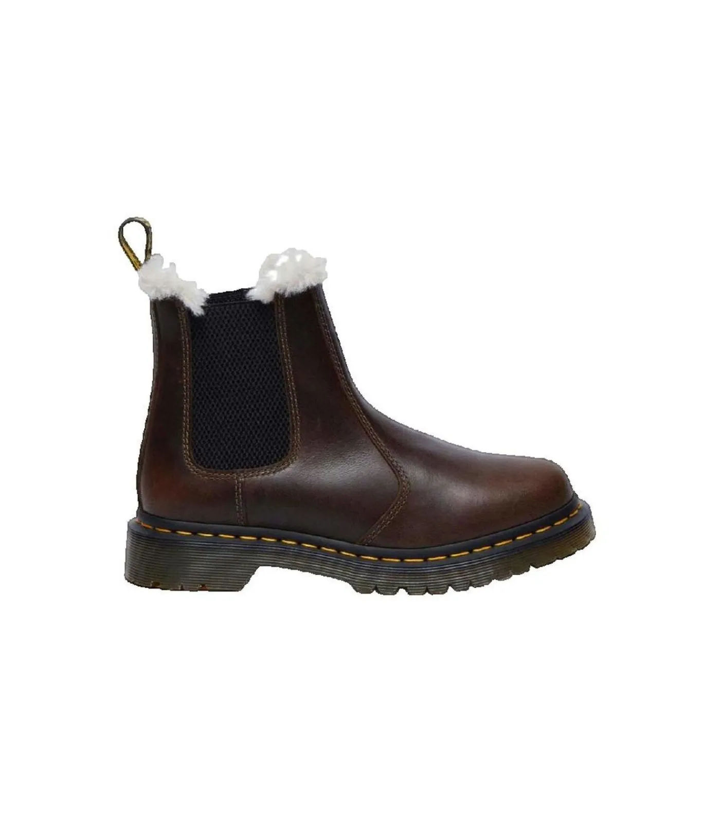 Hot Enkellaarzen Dr. Martens 2976 Leonore donker kaki DAMES Schoenen