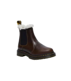 Hot Enkellaarzen Dr. Martens 2976 Leonore donker kaki DAMES Schoenen