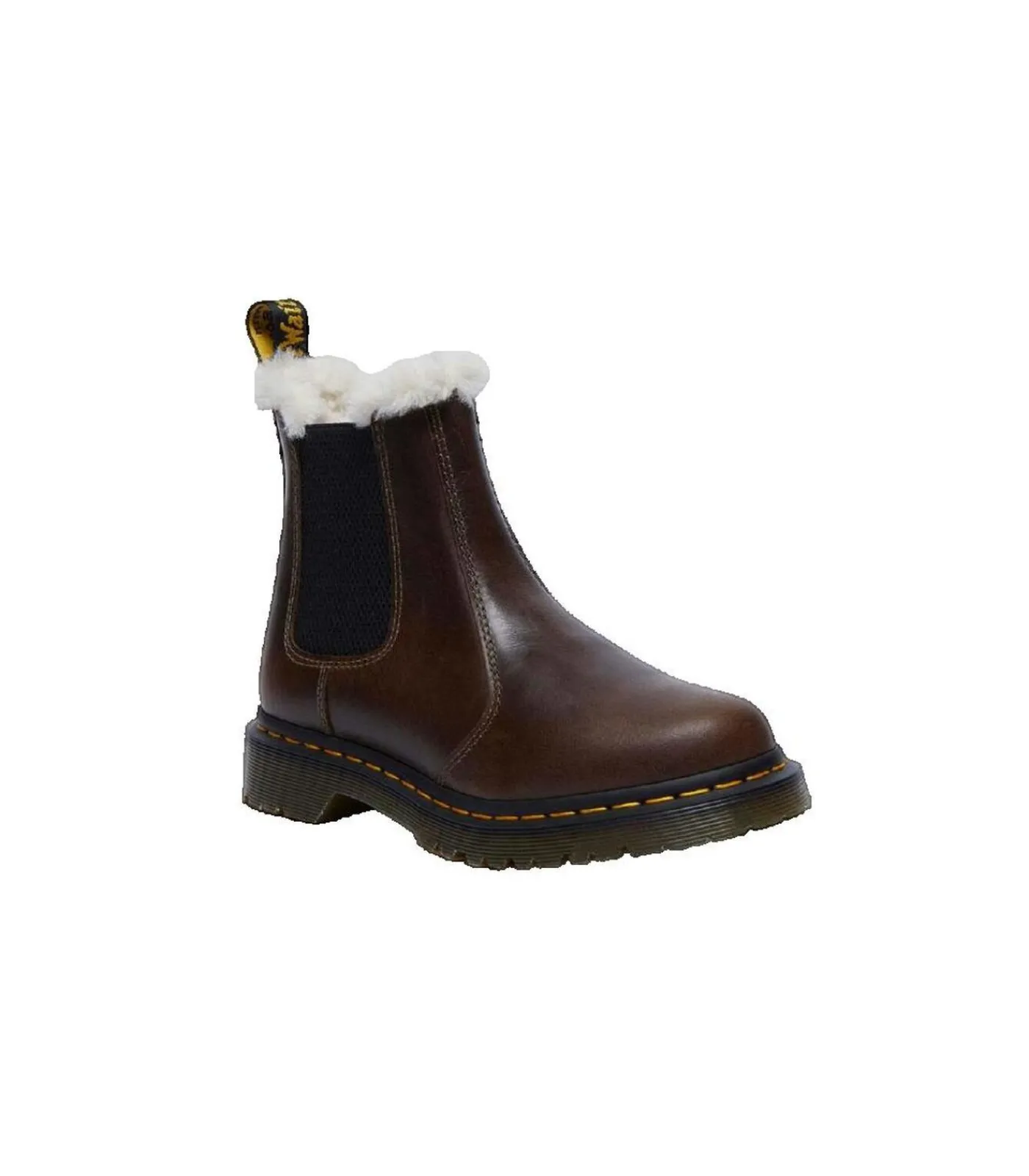 Hot Enkellaarzen Dr. Martens 2976 Leonore donker kaki DAMES Schoenen
