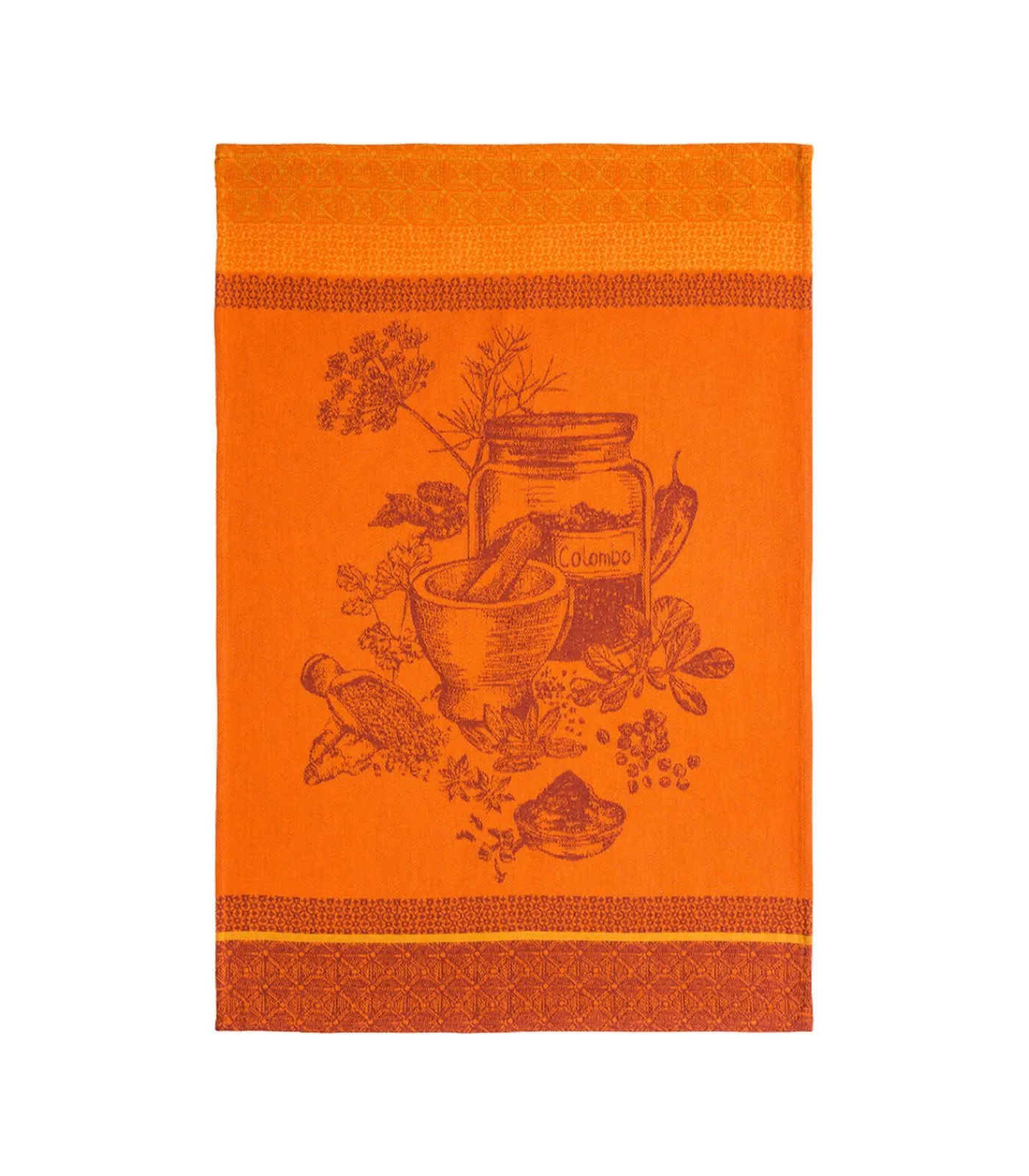 Hot Epices Colombo - Theedoek van katoenen jacquard met print Keuken- & Tafellinnen