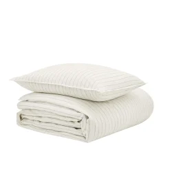 Hot Equilibre - Bedlinnenset Dekbedovertrek + vierkante kussensloop in flanellen chambray katoen Dekbedovertrekken