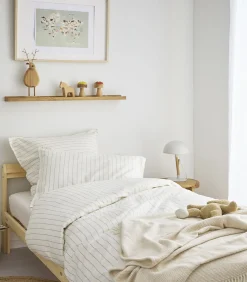 Hot Equilibre - Bedlinnenset Dekbedovertrek + vierkante kussensloop in flanellen chambray katoen Dekbedovertrekken