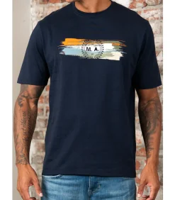 New Equinox t-shirt - navy Heren T-Shirts & Polo's