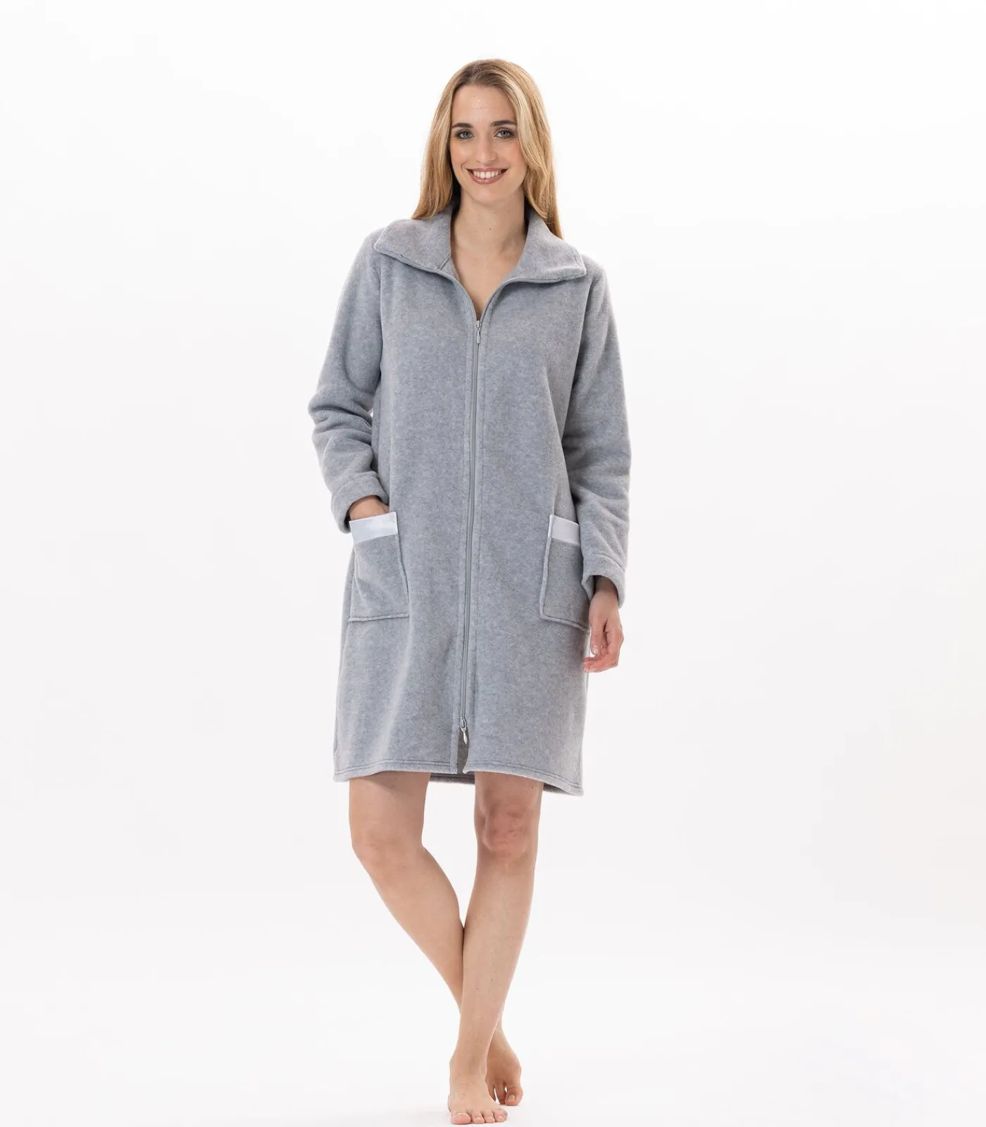 Hot ESSENTIEL H54A fleece kamerjas met ritssluiting DAMES Badjassen