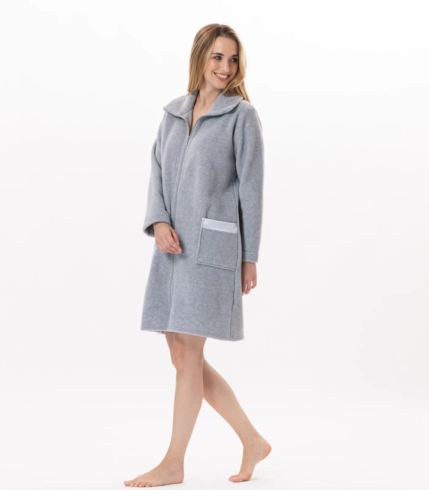 Hot ESSENTIEL H54A fleece kamerjas met ritssluiting DAMES Badjassen
